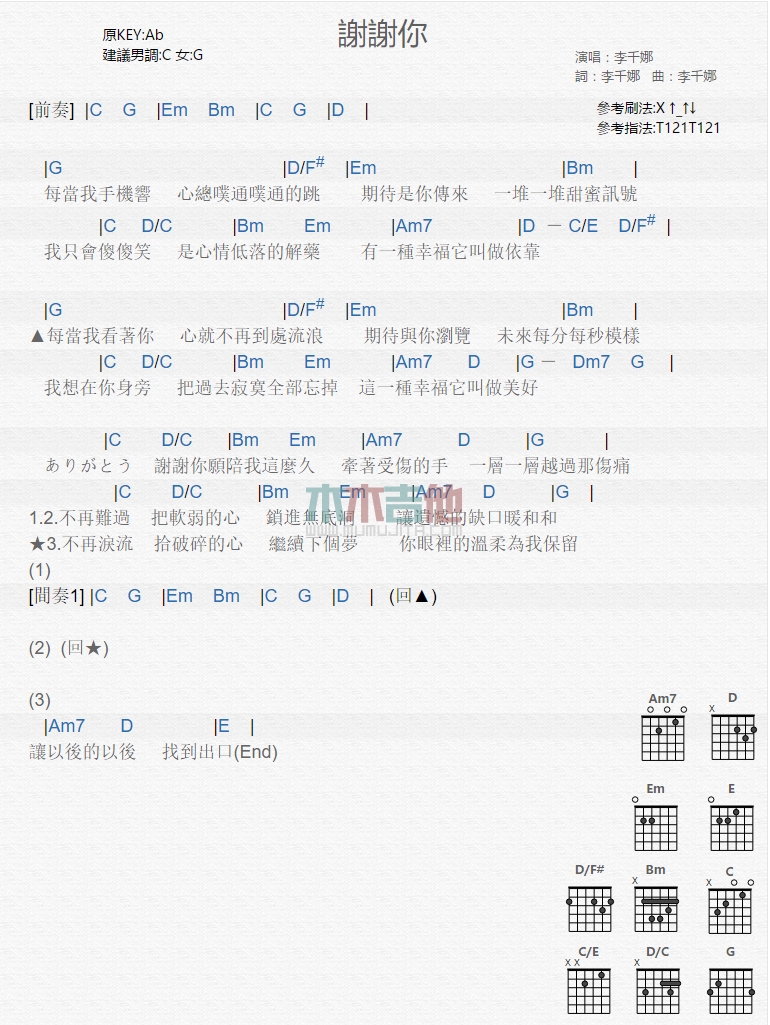 免费版吉他下载，一曲温馨的感谢之歌