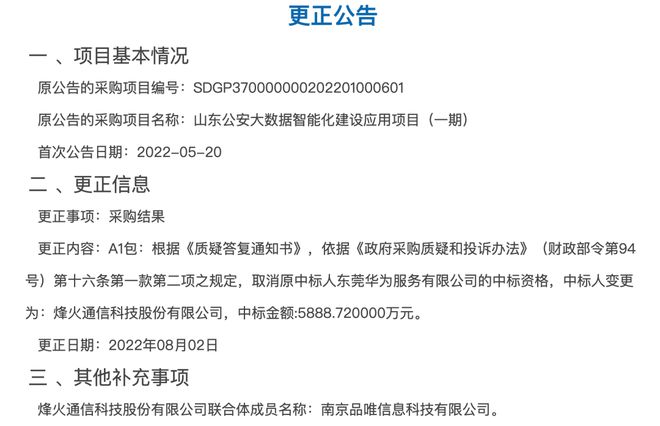 烽火通信最新公告全面解析