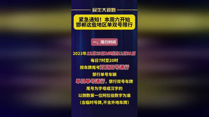 邯郸限行通知调整，平衡环保措施与民众生活挑战